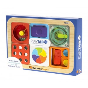 PlayTab Zestaw - Drewniana Tablica i Magnetyczne Kwadraty